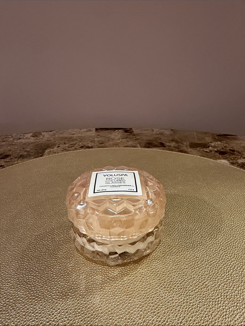 Voluspa Rose Colored Glasses Macaron Candle